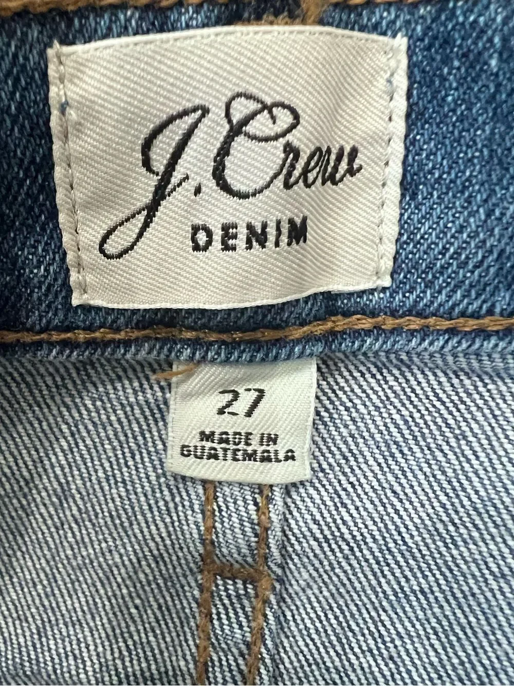 J.Crew button-front denim mini skirt A-line silhouette Size 27